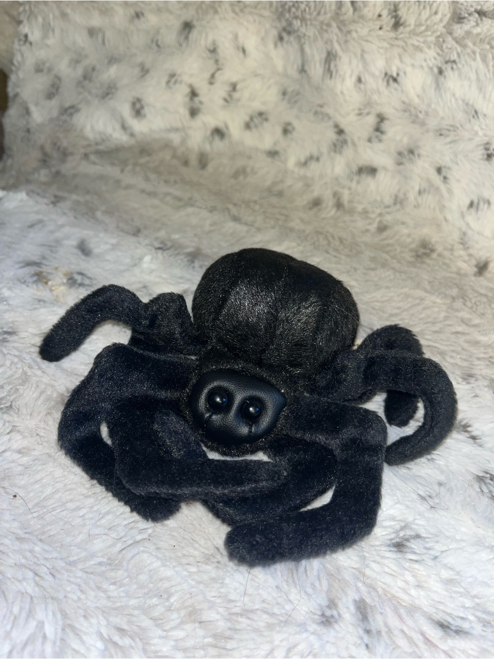 Folkmanis Mini Black Spider Finger Puppet Plush Stuffed Toy Arachnid Bug